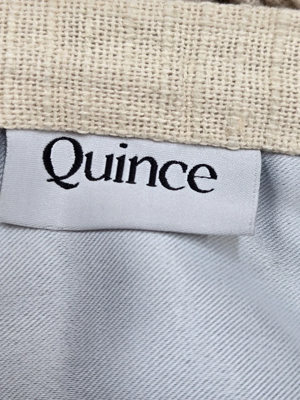 NWT QUINCE Set Of 2 48x96 Cotton Slub Room Darkening Curtains Natural 0730